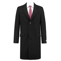 Men's Black Melton Coat