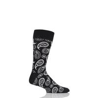 Mens and Ladies 1 Pair Happy Socks Paisley Combed Cotton Socks