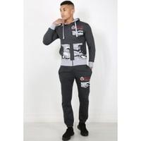 Mens DLX PROJECT Army Print Pocket Tracksuit