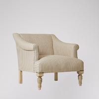 Mia armchair in Striped rye