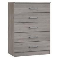 Minnesota 5 Drawer Chest Grey Oak