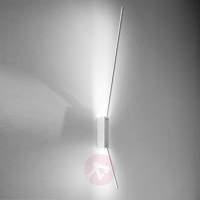 Minimalist Spillo LED wall light, 60 cm in white