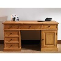 Mottisfont Waxed Pedestal Desk (Metal)