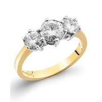 Moissanite 9 Carat Gold 2 Carat Ring