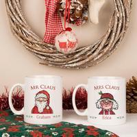 Mr & Mrs Claus Christmas Mugs