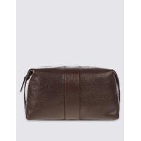 M&S Collection Casual Leather Washbag