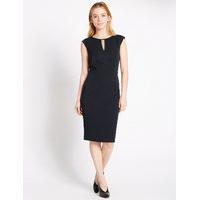 M&S Collection PETITE Key Hole Neck Shift Dress