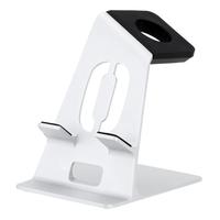 Multi-Stand Functional Duo Stand Charge Dock Station Aluminum Desk Stand Cradle Holder Support with Built-In Insert Slots for iWatch iPhone 6 6 Plus 6