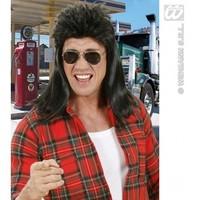 Mullet - Black Wig for Hair Accessory Fancy Dress