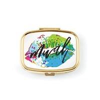 Mwah Small Gold Pocket/Purse Pill Box