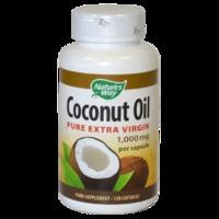 Nature's Way Pure Extra Virgin Coconut Oil 1000mg 120 Capsules - 120 Capsules