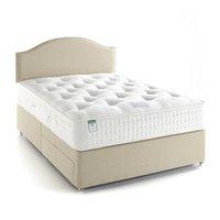 Natural Silk 1800 Mattress Zip And Link And 4 Drawer Sprung Edge Divan Set - Clear Sky - Super King