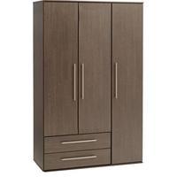 New York 3 Door 2 Drawer Wardrobe Beech