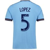 New York City FC Home Shirt 2017-18 with Lopez 5 printing, Blue