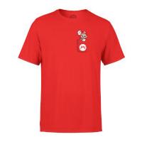 Nintendo Super Mario Mario Pocket Print Men's Red T-Shirt - XL