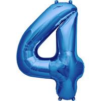 Northstar 16 Inch Number Balloon 4 Blue