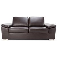 Nova Design 2 Seater Leather Sofa Espresso Brown