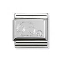 Nomination - CZ & Sterling Silver 'Cancer' Charm 330302/04