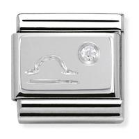 Nomination - CZ &  Sterling Silver 'Libra' Charm 330302/07