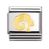 Nomination - Stainless Steel With 18ct Gold 'Aries' Charm 030104/01