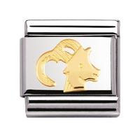 Nomination - Stainless Steel With 18ct Gold 'Capricorn' Charm 030104/10