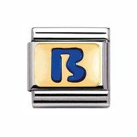 Nomination Composable Classic Blue Letter B Gold Charm