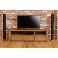 Oldenberg Oak Three Drawer Widescreen TV Cabinet