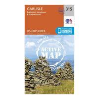 Ordnance Survey Explorer Active 315 Carlisle Map With Digital Version, Orange