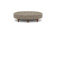 Oval Button Footstool