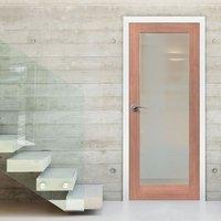 P10 Mahogany Full Pane Door - Safety Glass Options