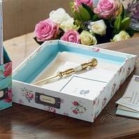 Painted Chintz Document Tray