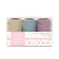 Papermania Pastel Twine 20 m 3 Pack