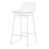 PAIR OF WIRE BREAKFAST BAR STOOLS in White