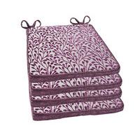 Patterned Square Savannah Seat Pads (4 - SAVE £10), Chenille