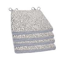 Patterned Square Savannah Seat Pads (4 - SAVE £10), Chenille