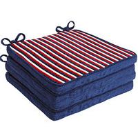 Patterned Square Savannah Seat Pads (4 - SAVE £10), Chenille