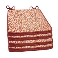 Patterned Square Savannah Seat Pads (4 - SAVE £10), Chenille