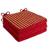 Patterned Square Savannah Seat Pads (4 - SAVE £10), Chenille