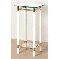 Palaccio Gold Plated Gloss White Telephone Tables