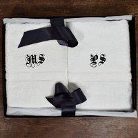 Personalised Luxury Bath Towels - Set Of Two