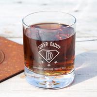 Personalised Super Daddy Tumbler Glass