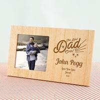 Personalised Best Dad Wooden Photo Frame