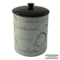 Price & Kensington Script White Biscuit Jar