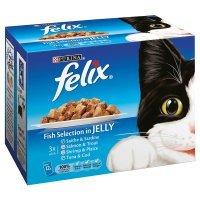 PURINA® FELIX® Adult Cat Fish Selection in Jelly Wet Food Pouch