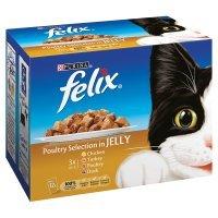 PURINA® FELIX® Adult Cat Poultry Selection in Jelly Wet Food Pouch