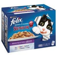 PURINA® FELIX®As Good As It Looks Senior Cat Mixed Selection in Jelly Wet Food Pouch