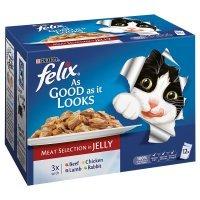 PURINA® FELIX®As Good As It Looks Adult Cat Meat Selection in Jelly Wet Food Pouch