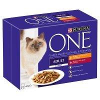 Purina ONE Adult Cat Mini Fillets in Gravy - Chicken & Beef Wet food pouch