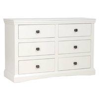 Quebec 6 Drawer Wide Chest In Cream