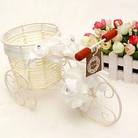 Rattan Bicycle Flower Vase Basket Candy Containers for  Home Centerpiece Desk Decoration  Table Deocrations